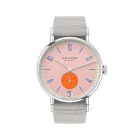 Unisex, NOMOS Glashütte Tangente 38 Datum Flamingopink  179.S12